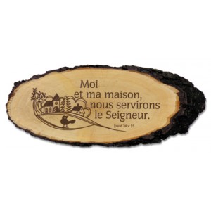 Tableau rondelle de bois - Moi et ma maison […] Jos 24:15