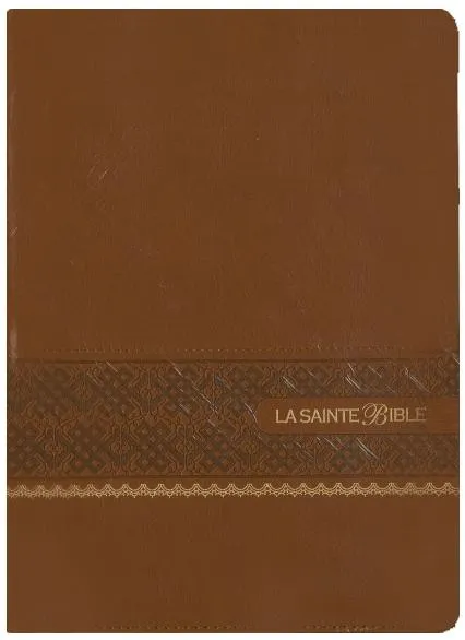 Bible Segond 1910, gros caractères, marron - couverture souple, flexa, tranche or