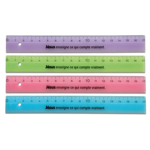 Règle avec texte : « Jésus enseigne ce qui compte vraiment. »