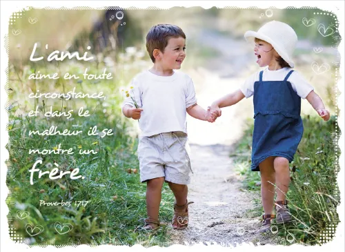 Magnet « L'ami aime en toute circonstance » - Pr 17.17