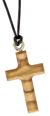 Collier Croix Bois d'Olivier 3.50 cm