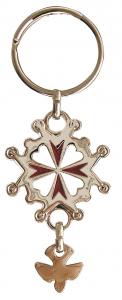 Porte-clès croix huguenote - métal