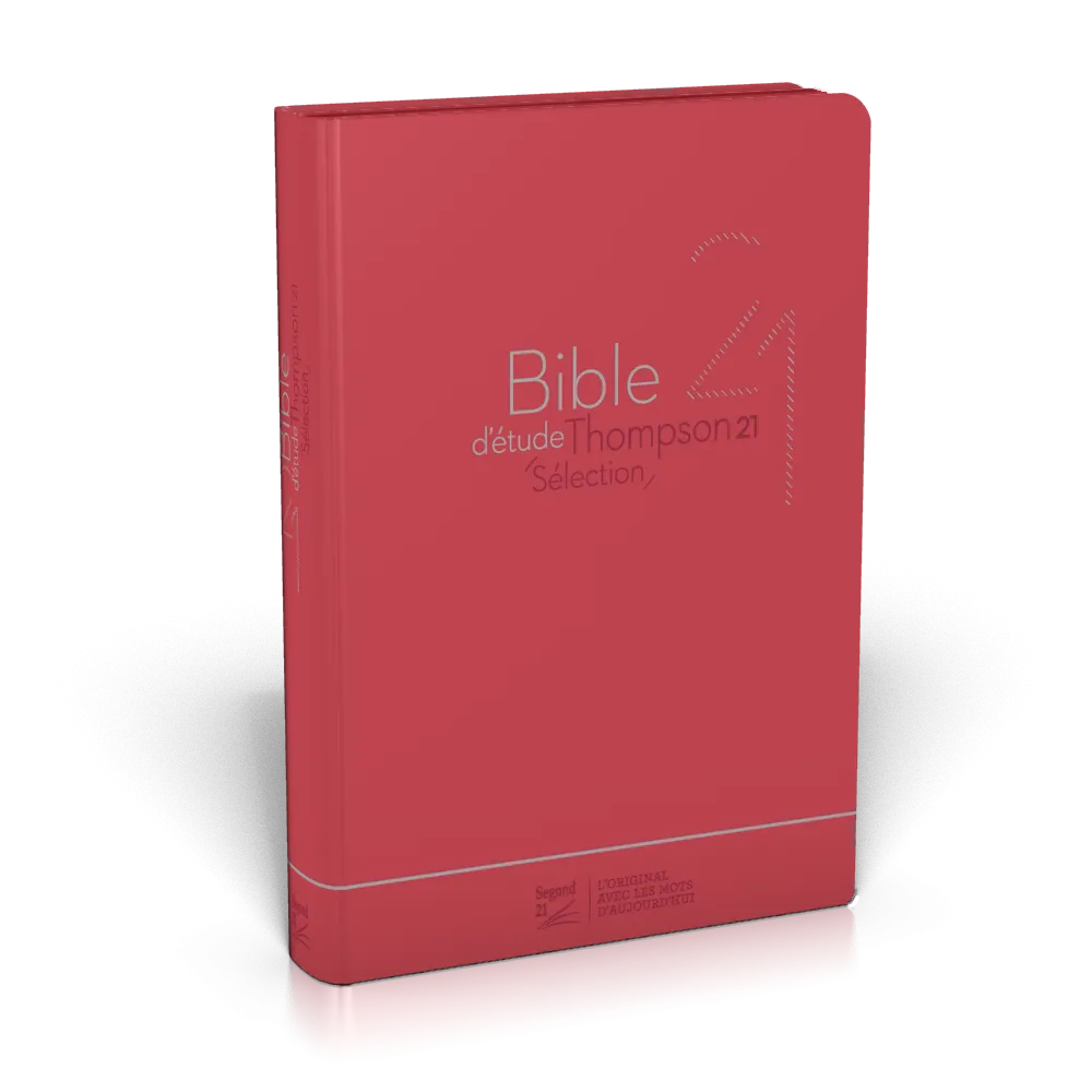 Bible d'étude thompson 21 Sélection, rouge - couverture souple, avec zipper