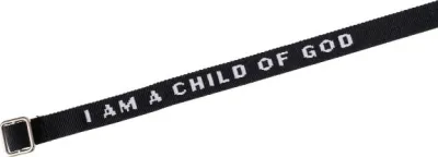 Bracelet tissé "I am a child of God" noir