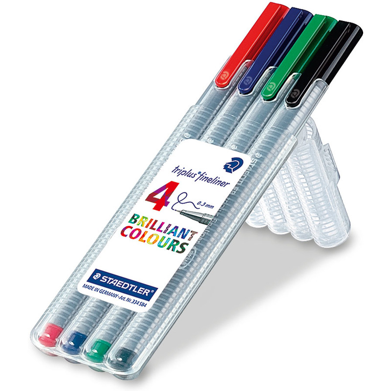 Stylos Staedtler Fineliner set 4 couleurs - pour Bible