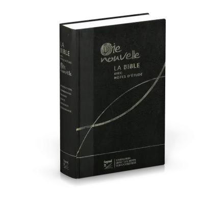 Bible d'étude Vie nouvelle, Segond 21, noire - couverture rigide toile et Skyvertex