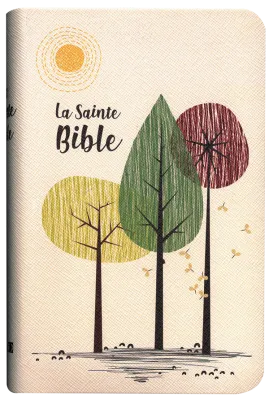 Bible Segond 1910 - compacte, arbre et soleil, souple similicuir, couverture illustrée, tranches or