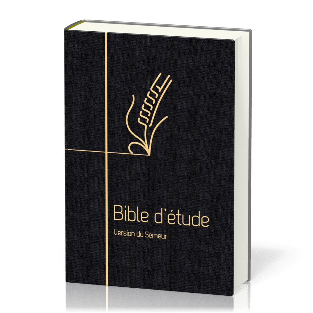 Bible d'étude Semeur 2015 - couverture souple noire, tranche dorée